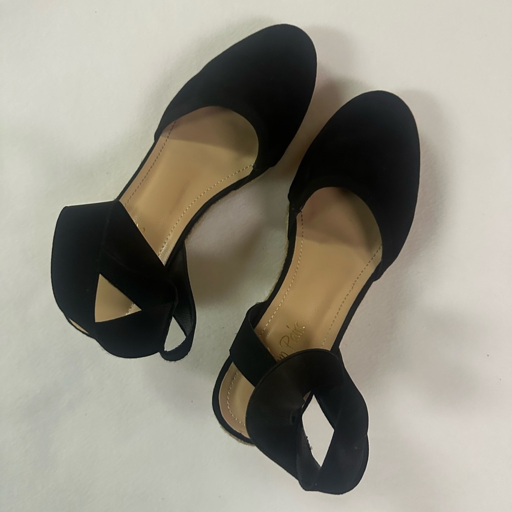Dream Pairs Black Espadrille Wedge Sandals
